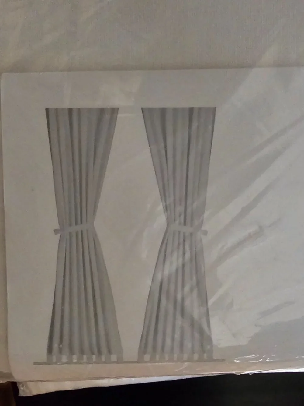 Ikea Lenda Curtain 2 Panels Tab Top Off White Cream 55 x 98